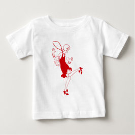 röd blixtflicka tee shirt