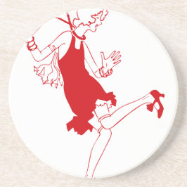 röd blixtflicka underlägg sandsten