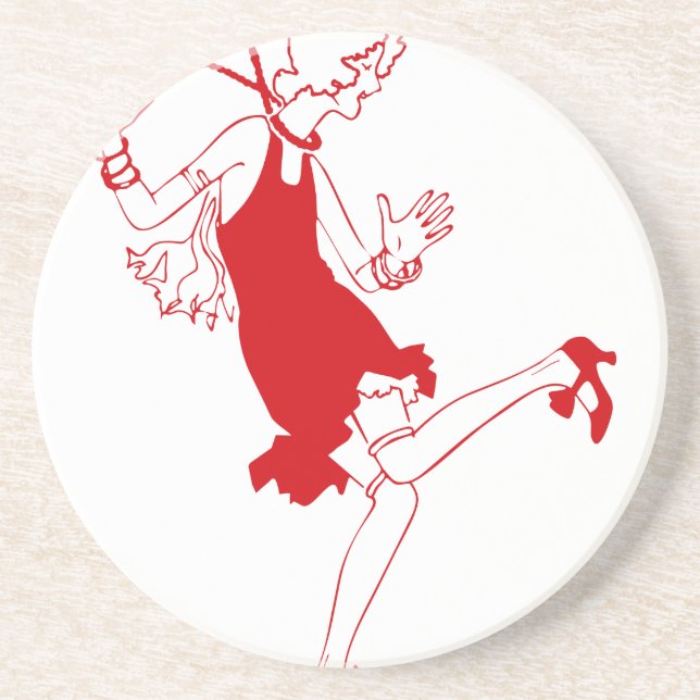 röd blixtflicka underlägg sandsten (Framsidan)