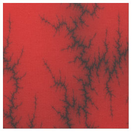 Röd blixtmönster tyg