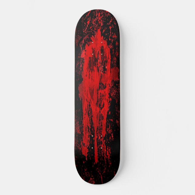 Röd blodig keltisk kors mini skateboard bräda 18,5 cm (Framsida)