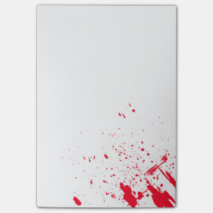 Röd blodSplatter Post-it Block