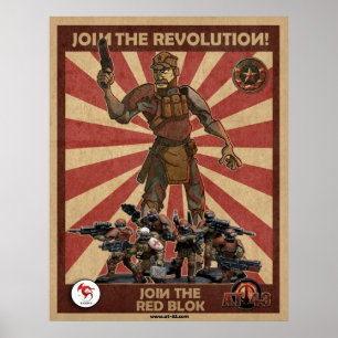 Röd Blok revolution Poster