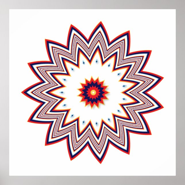 Röd blomfraktur poster (Framsidan)