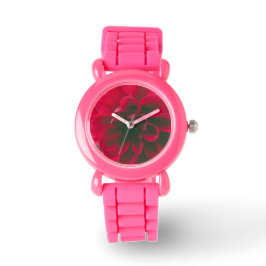 Röd blomma armbandsur