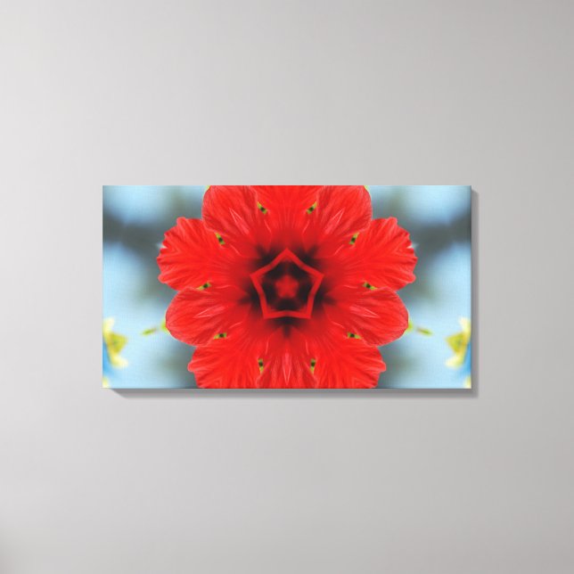 Röd Blomma Canvas (Framsida)