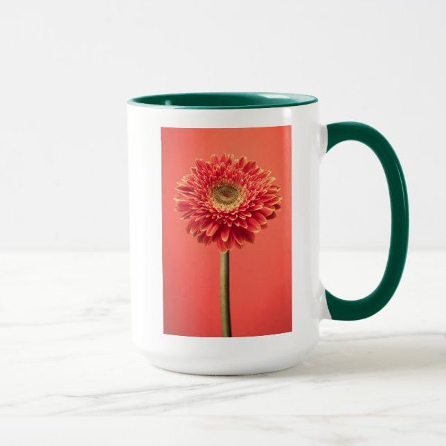 Röd blomma för Barberton Gerberadaisy Mugg (Höger)