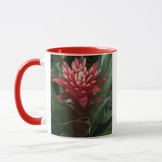 Röd Blomma Foto Mugg (Vänster)
