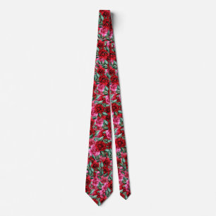 Röd blomma från blommigt i rosa ros, färgad mö slips