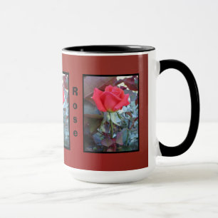 Röd blomma i Orange Mugg