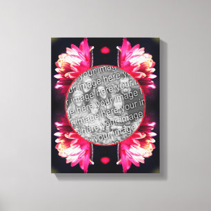 Röd blomma i solljus ram Skapa ditt eget foto Canvastryck
