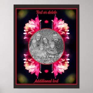 Röd blomma i solljus Ram Skapar ditt eget foto Poster