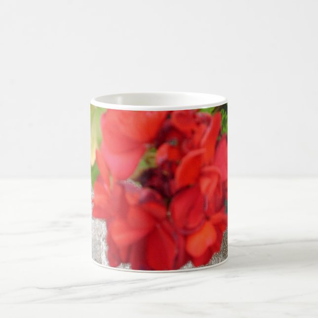 röd blomma  kaffemugg (Center)
