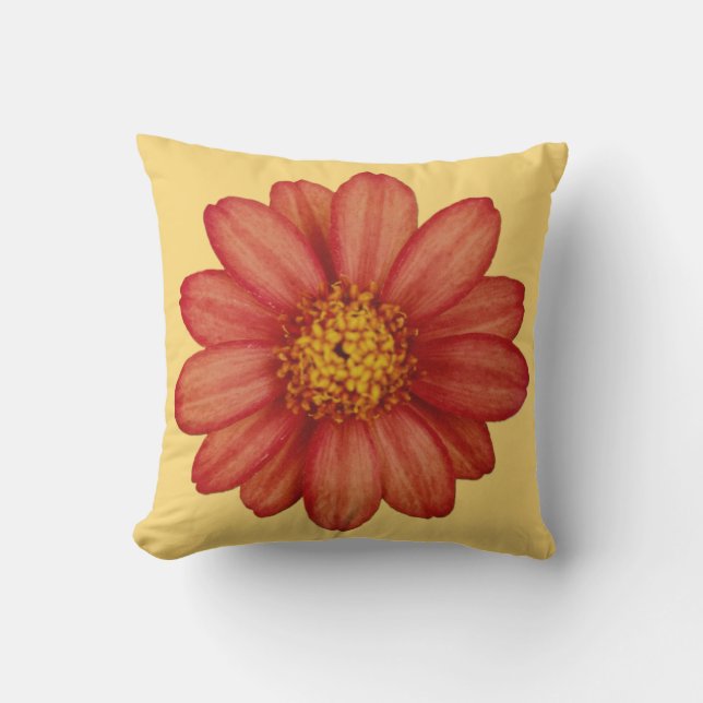 röd blomma kudde (Framsida)