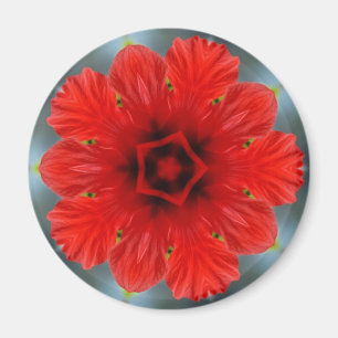 Röd Blomma Magnet