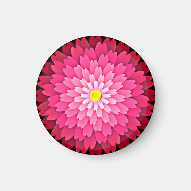 Röd blomma magnet (Framsidan)