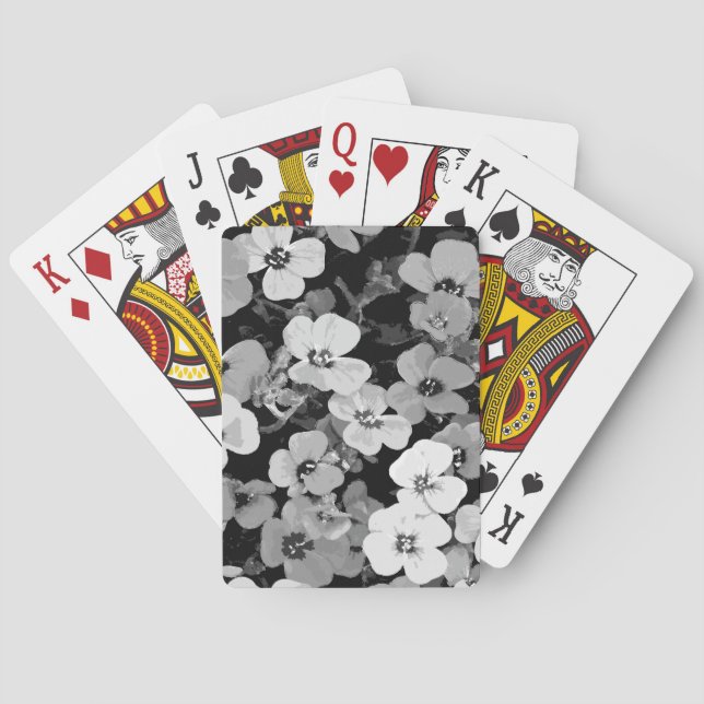 Röd blomma med vattenfärg 2 casinokort (Baksidan)