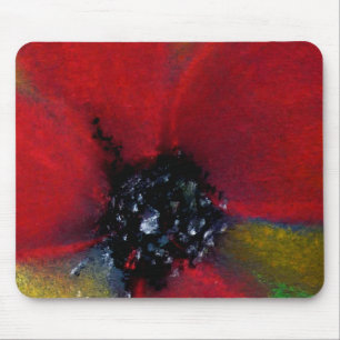 Röd blomma, Poppy. Musmatta