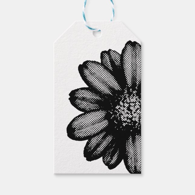 röd blomma presentetikett (Framsidan)