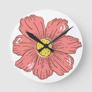 Röd blomma rund klocka