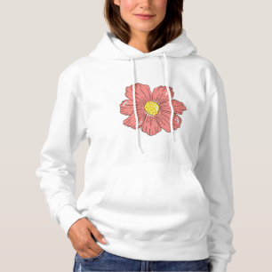 Röd blomma t shirt