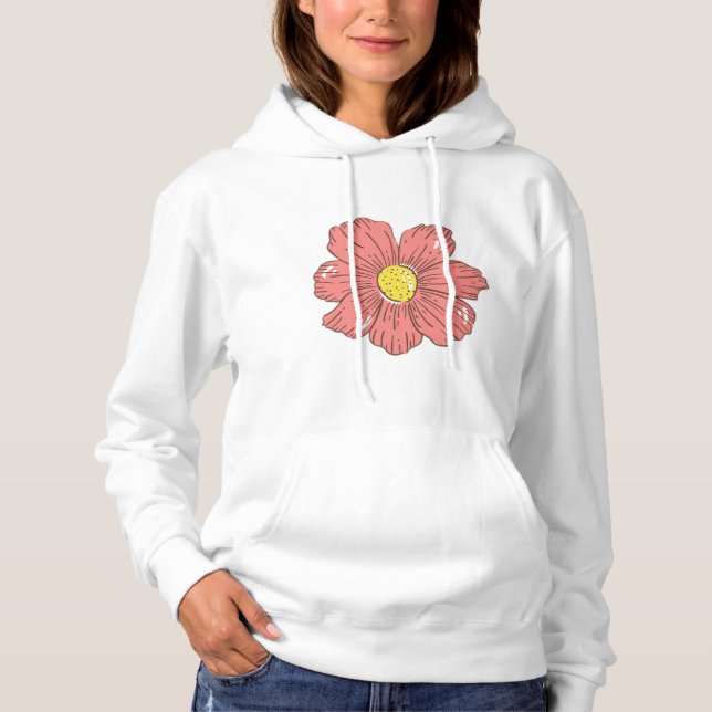 Röd blomma t shirt (Framsida)