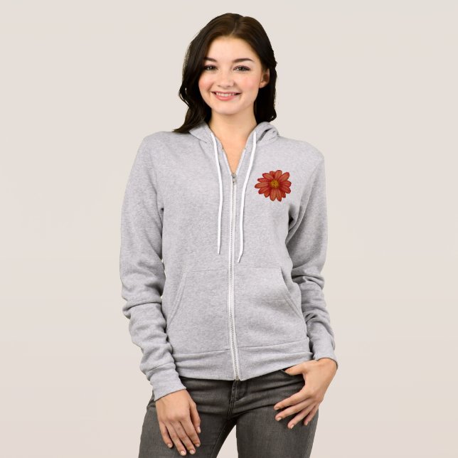 röd blomma t shirt (Hel framsida)