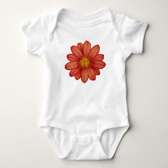 röd blomma t shirt (Framsida)