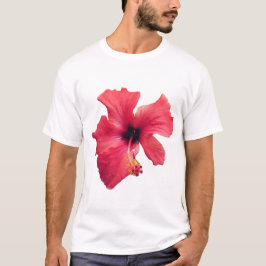 Röd blomma t shirt
