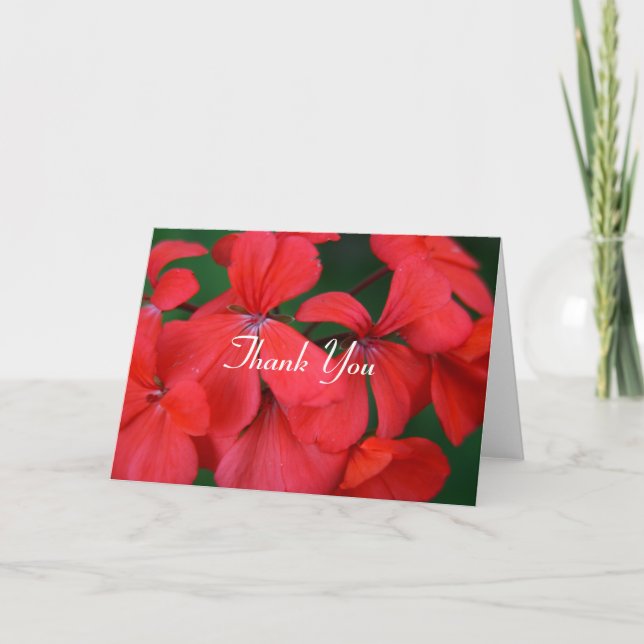 röd blomma tack kort (Framsida)