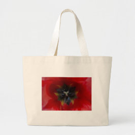 Röd blomma Totebag Jumbo Tygkasse