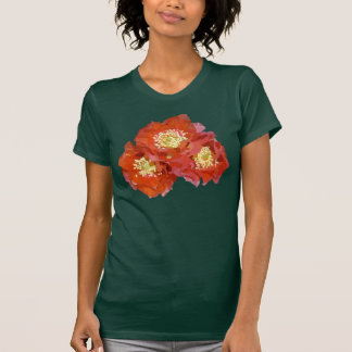 Röd blommamålning tee