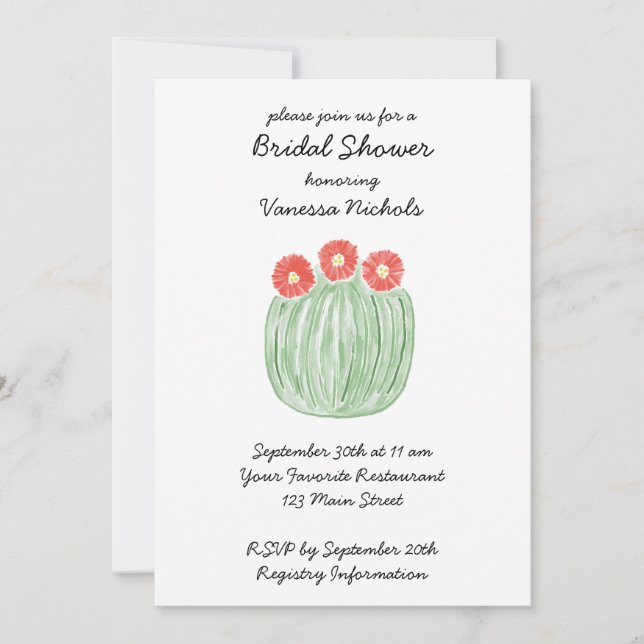 Röd blommande tunntunnbröllopsfest inbjudningar (Framsida)