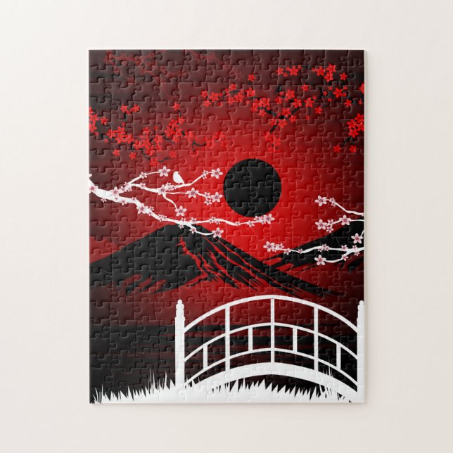 Röd Blommar Pussel (Vertikal)