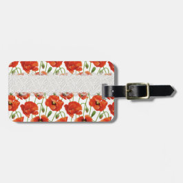 Röd blommarvallmo bagagebricka