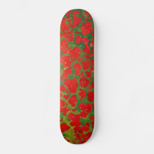 Röd blommaSkateboard Skateboard Bräda 21,5 Cm