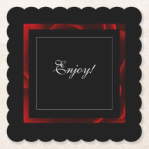 Röd Blommig Accent Modern