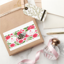 Röd Blommig Anpassad Fotodekal – Älskar Dig Mamma