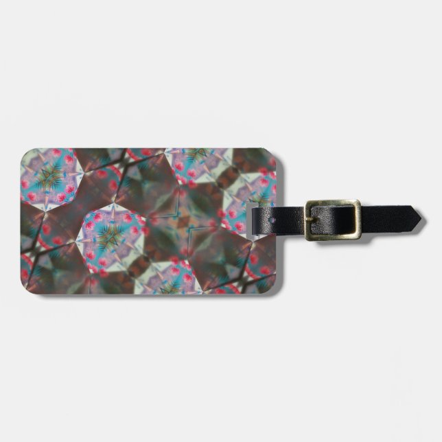 Röd Blommigt Bagagebricka (Horisontell Framsida)