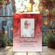 Röd Blommigt - begravningssympati