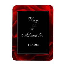 Röd Blommigt, Elegant