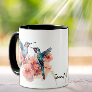 Röd Blommigt för Orange av hummer (Hummingbird) Mugg
