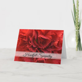 Röd Blommigt Kort