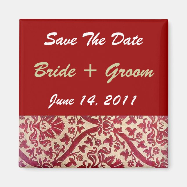 Röd Blommigt Magnet (Framsidan)