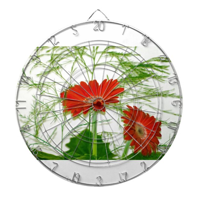 Röd blommigt piltavla (Framsidan)