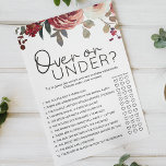 Röd  Blommigt Ro spelas över under Flygblad<br><div class="desc">Över- eller Under-möhippa-spel. Vattenfärgad röd och  Blommigt. Matchande objekt för att slutföra din händelsesamling finns i vårt Zazzle-arkiv!</div>