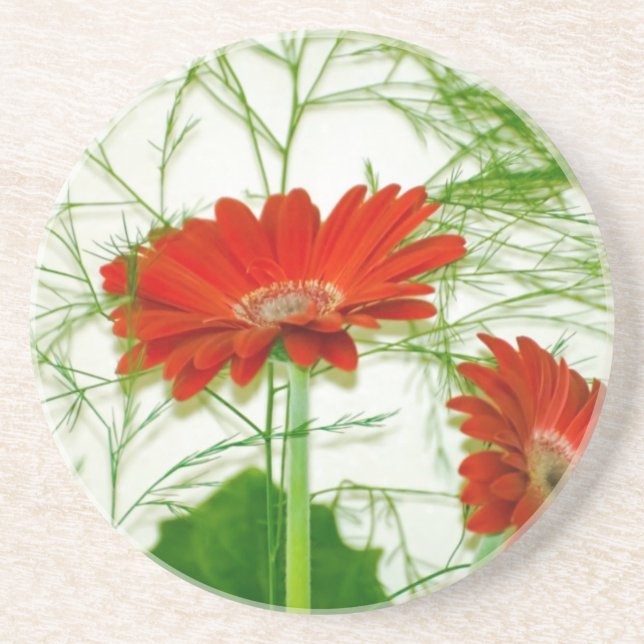 Röd blommigt underlägg (Framsidan)