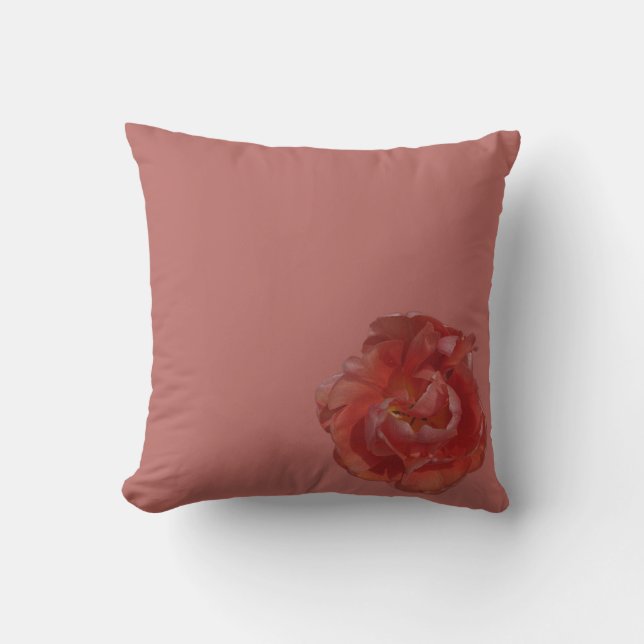 röd blomning kudde (Framsida)
