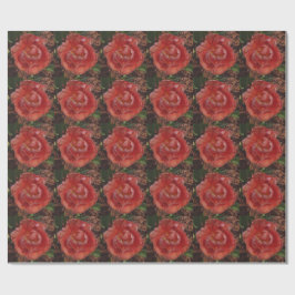 röd blomning presentpapper
