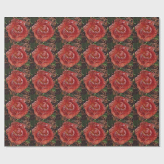 röd blomning presentpapper